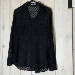 Sexy lace black blouse from Express, size L